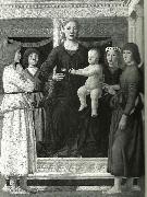 Piero della Francesca madonna and chold enthroned between four angels oil painting